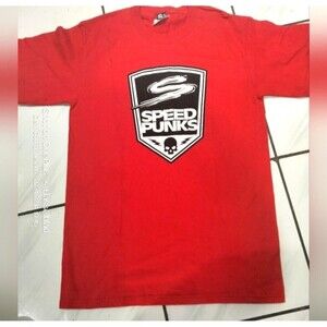 Speed Punks Extra Large Youth T-shirt Red Racing Hot Rod Car Drag Hotrod